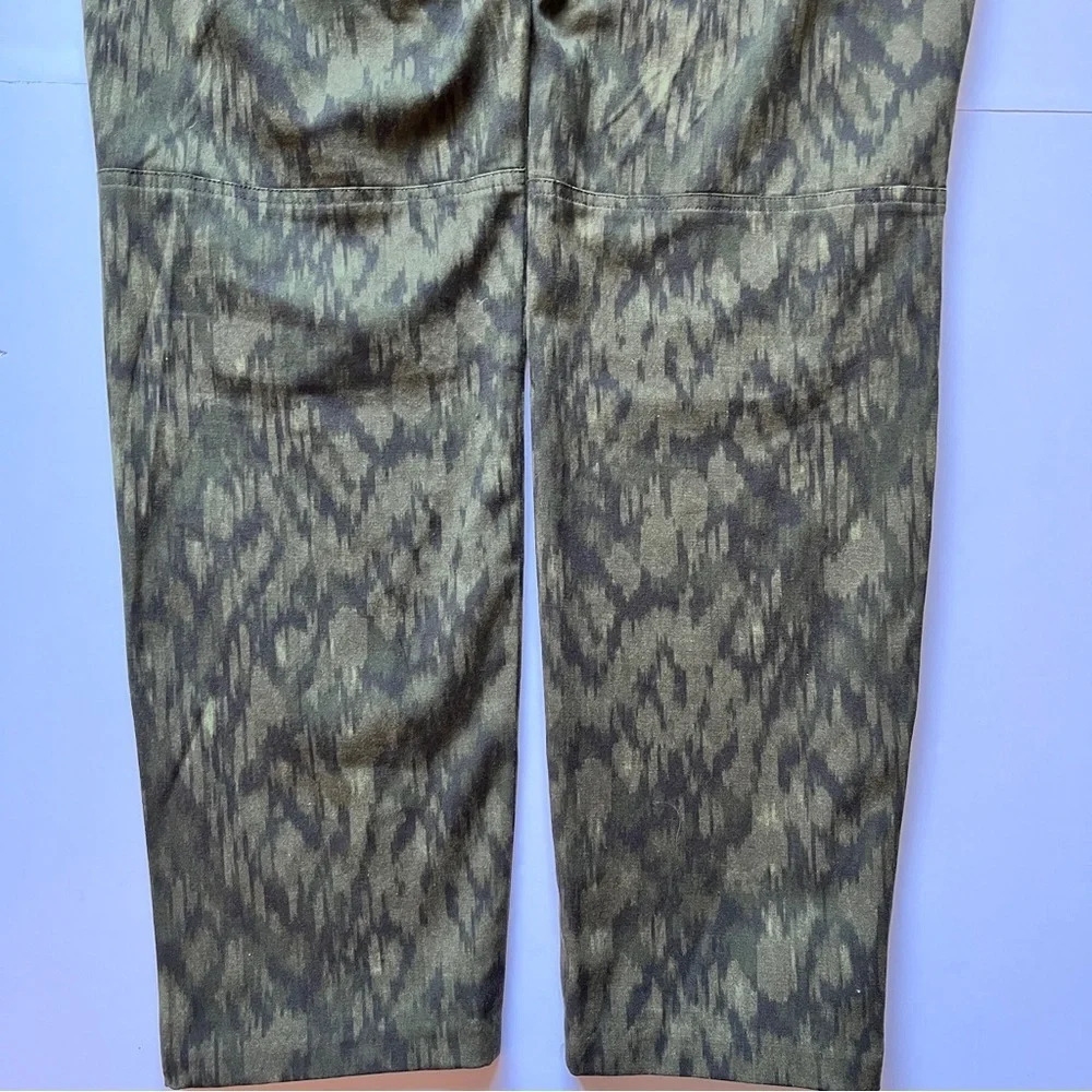 Ecru Camo Pants Trousers Comfy Lightweight Moto Green Utility Style Sz 4 - Picture 12 of 16